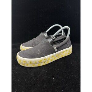 TOMS Women’s 6 Slip On Black Felix Floral Platform Sneaker